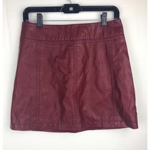 Free People Red Mini Skirt